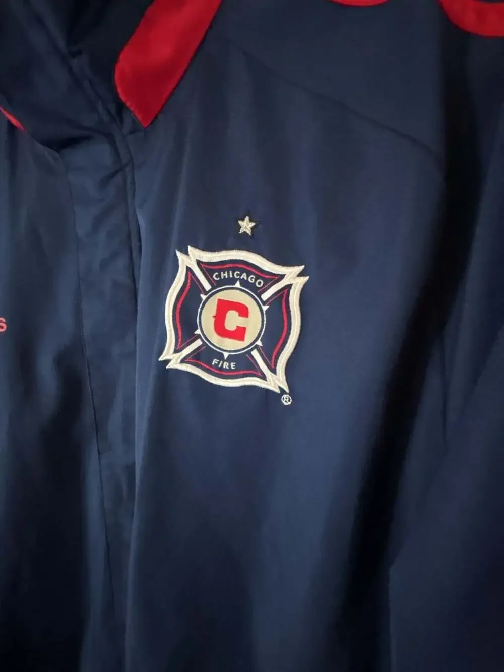 Adidas Chicago Fire MLS Soccer Full-Zip Anthem Track Jacket Size M